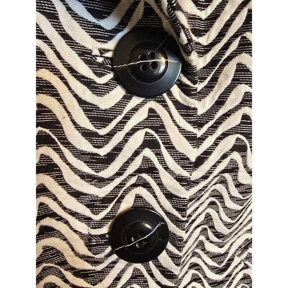 Classiques Entier Atelier black and white 3/4 sleeve button up blazer size small - Picture 2 of 9